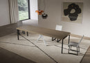 Consolle Allungabile 90-300x40x77 cm Saki Premium Tortora Gambe Bianche 