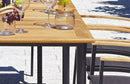 Tavolo da Giardino Allungabile 150-210x90x74 cm in Alluminio Antracite Piano in Teak