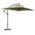 Ombrellone da Giardino Decentrato 294x193 cm con Base a Croce Beige