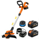 Decespugliatore a Batteria con 2 Batterie 4,0Ah Caricabatterie e Asta Regolabile      