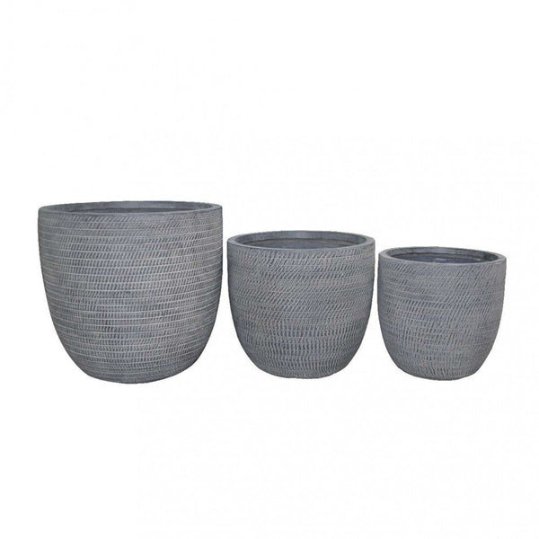 prezzo Set de 3 Vases Calla 1 en Fibre d'Argile Grise