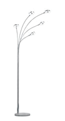 Piantana da Interno a LED in Metallo Cromo