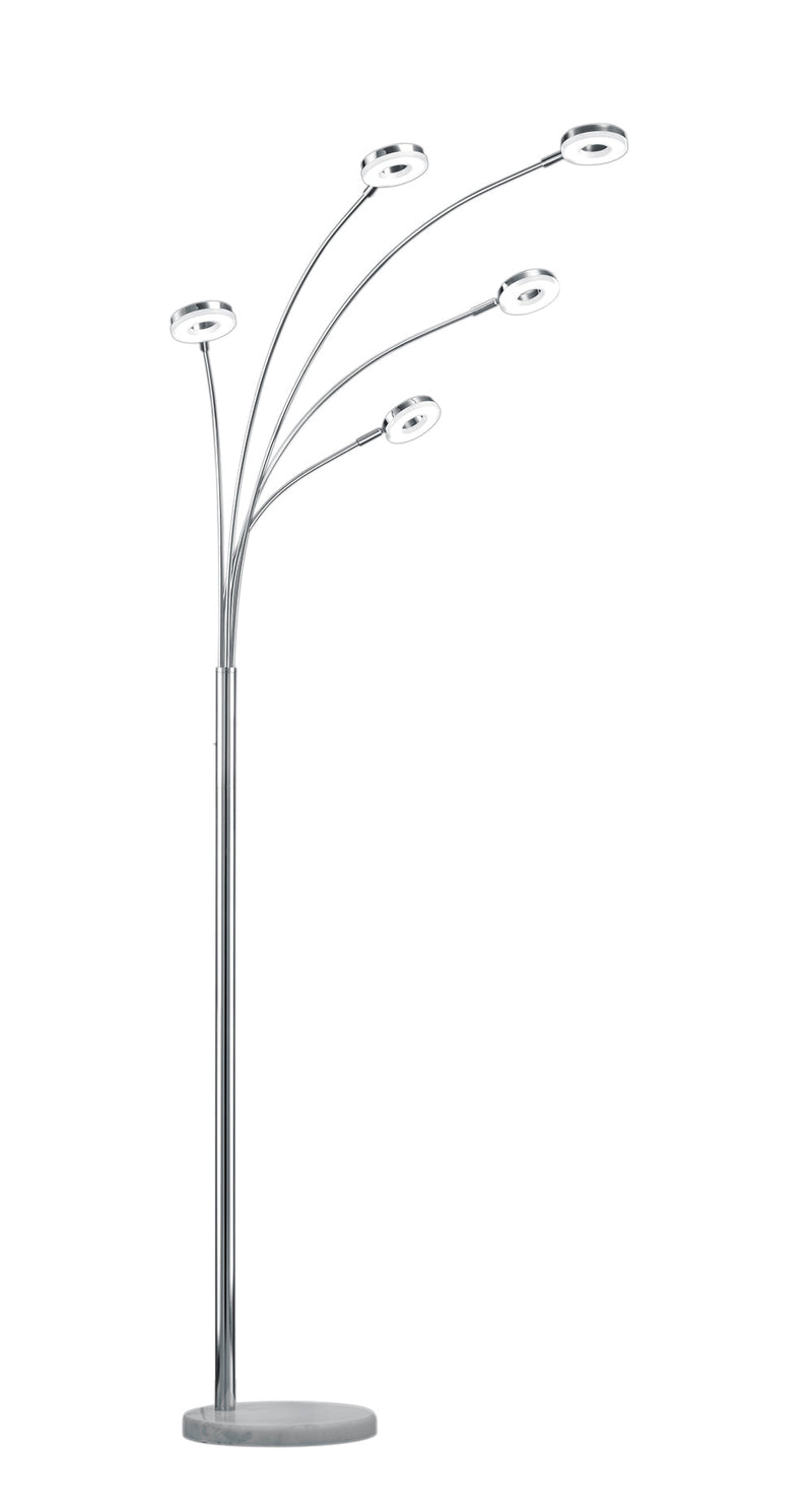 Piantana da Interno a LED in Metallo Cromo