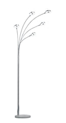 Piantana da Interno a LED in Metallo Cromo