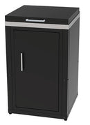Composizione 3 Moduli Cucina Cucina 3 Fuochi a Gas + Unità d'Angolo + Mobile Lavandino Top in Acciaio Inox Nero  
