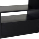 Mobile TV con Scaffali in Legno 120x30x67 cm  Nero