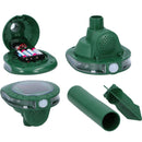 Repellente Elettrico ad Ultrasuoni con Pannello Solare per talpe e animali Verde