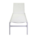 Lettino Prendisole da Giardino 203,5x70xh42,5 cm in Alluminio e Textilene Altamura Bianco