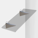 Reggipiano per Mensole in Legno/Vetro 1 Set Verniciato Nichel Opaco Tecnoplastica e Zama Emuca