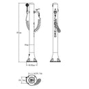 Fontana da Giardino in Alluminio Tubo 7,5 m e Pistola a Spruzzo con 8 Getti Sined Alu Bianco 