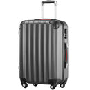 Set 4 Bagagli da Viaggio Trolley Rigido Easy Roll e Beauty Case in ABS Grigio      