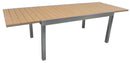 Tavolo Rettangolare da Giardino Allungabile 265x100cm in Alluminio Vorghini Cortina