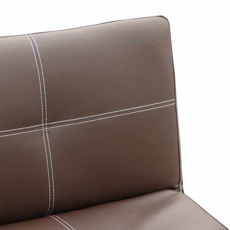 Divano Letto 175x80x69 cm in Similpelle Marrone