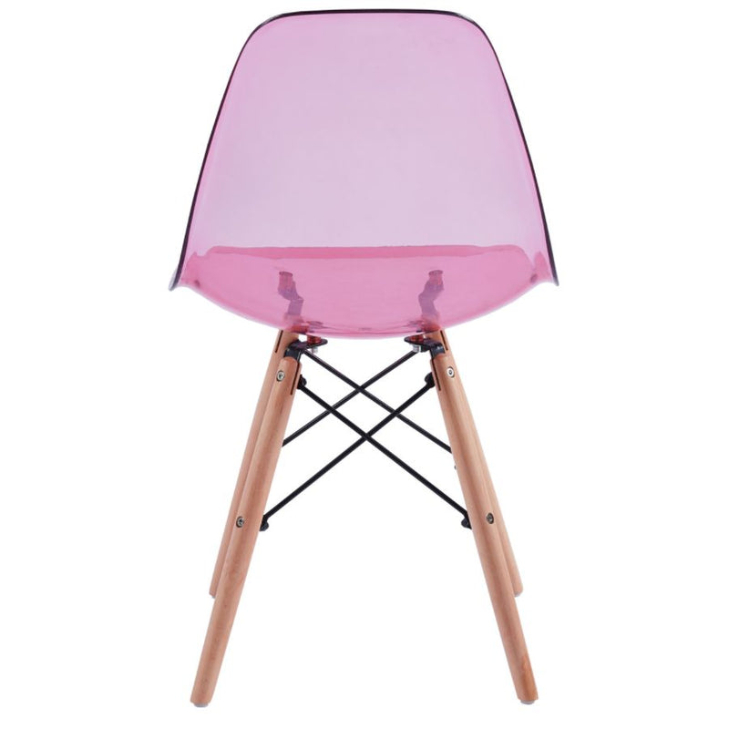 Set 4 Sedie 45,5x53,5x81,2 cm in Polipropilene Betty  Rosa