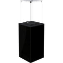 Stufa a Gas da Esterno 154,70x48,2x48,2cm Flig Gastonia Nero Lucido con Vetri