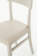 Set 2 Sedie 44x45xH82 cm in Similpelle Monaco Grigio Chiaro