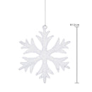 Set 4 Fiocco con Neve Glitter Ø12 cm Clear/Glitter