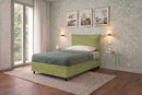 Letto 1 Piazza e Mezza Contenitore Imbottito Microfibra Tè Verde Boxmax Testata Soft Varie Misure