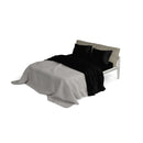 Set Lenzuola Matrimoniale Sopra Sotto e Federe Tinta Unita Nero