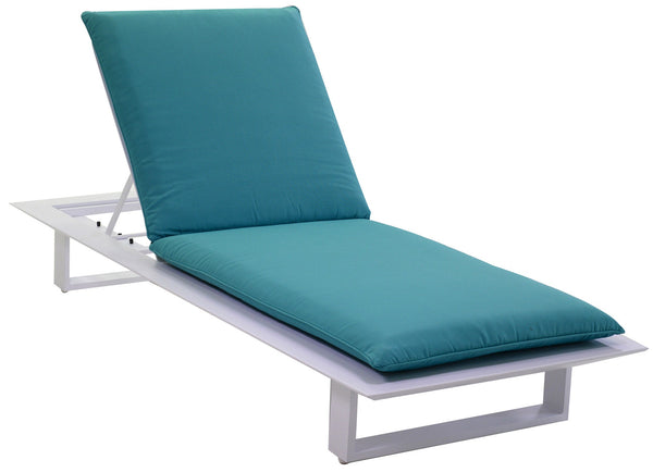 online Chaise longue de jardin en aluminium blanc Charlotte