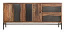 Mobile Yellowstone 175x40x80 cm in Legno di Acacia e Ferro Marrone e Nero