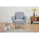 Poltrona Burton 84x79x86 h cm in Tessuto Grigio chiaro