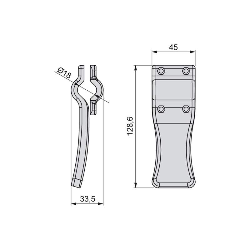 Meccanismo Apriporta senza Contatto per Avambraccio in Plastica Emuca