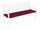 Coussin Poly180 Bordeaux pour banc 3 places en tissu d'extérieur