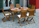 Tavolo Rettangolare da Giardino 150x90 cm in Legno di Acacia Vorghini Granada
