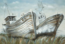 Dipinto su Tela Barche 120x3,7x80 cm in Alluminio Plastica e Canvas