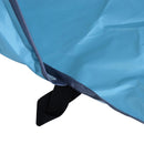 Tenda da Spiaggia Campeggio Impermeabile Apertura Pop-Up 150x200x115 cm Azzurro 