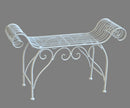 Panca da Giardino in Ferro 91,5x31,5H53cm Viareggio Bianca