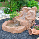 Cascata Artificiale Roccia da Giardino 185x145x110 cm in Vetroresina con Pompa