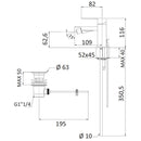 Rubinetto Miscelatore Monocomando Bidet in Ottone Mariani Polar Cromato