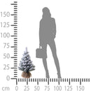 Mini Albero di Natale Artificiale H75 cm Abete con Sacco e Neve 83 Tips Verde
