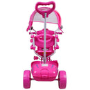 Triciclo a Spinta Seggiolino Reversibile per Bambini Kidfun Classic Rosa