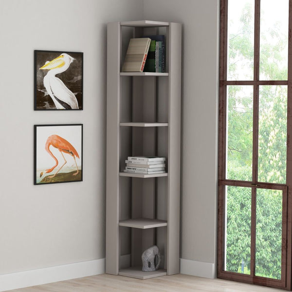 online Libreria Angolare 34x34x161 cm in MDF Nati Light Mocha