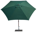 Ombrellone da Giardino Ø3 m Palo Ø38 mm in Alluminio Effetto Legno Tessuto Poliestere Trend Wood Verde