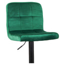 Set 2 Sgabelli 44x38x63/82 cm in Velluto con Base Nera Ottanio