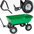 Carrello da Giardino Ribaltabile 4 Ruote 75 litri Ranieri Verde