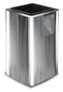 Portaombrelli da Interno 38x38xh65 cm In Acciaio Inox con Pittogramma Magnetico Argento