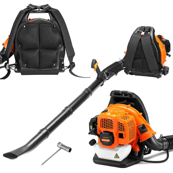 sconto Soffiatore Foglie a Scoppio 52cc 1,5Kw 2 Tempi a Zaino Spalla Motore a Benzina