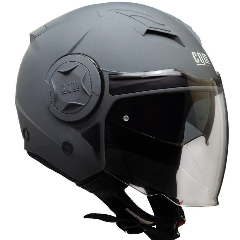 Casco Jet per Scooter Visiera Lunga CGM Illinois 129A Grigio Opaco Varie Misure