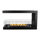 Camino a Bioetanolo da Incasso Trifacciale 90x30x50 cm Maratea 90 Nero 