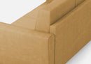 Divano Angolare 6 Posti 288x248x85 cm Yasel in Tessuto Ocra