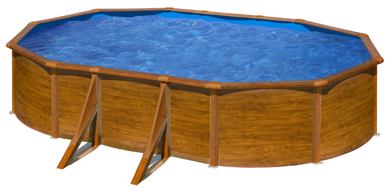 Piscina Ovale Fuori Terra 500x300xh120 cm in Acciaio e PVC Gre Pacific