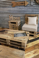 Sedia da Giardino in Legno con Cuscino 60x54xh90cm Banloc