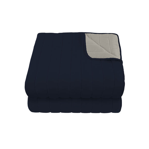 Couette Double Face 100gr en Microfibre Bleu Foncé/Gris Clair Différentes Tailles acquista