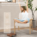 Poltrona d'Arredo in Stile Scandinavo 64x70x72 cm con 2 Cuscini in Legno di Pino Grigio  