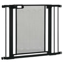Cancellino per Cani Estensibile a Pressione con Chiusura Automatica 75-103x76 cm in Acciaio e ABS Nero